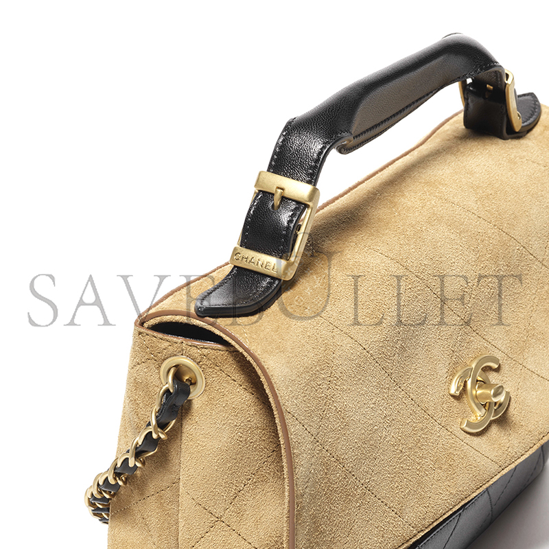 CHANEL LARGE FLAP BAG WITH TOP HANDLE AS5637 (29*18*8cm) CHANEL LARGE FLAP BAG WITH TOP HANDLE AS5637 (29*18*8cm)